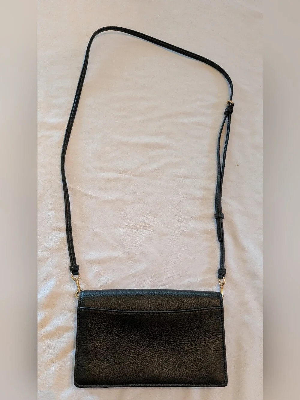 Coach Anna Black Pebbled Leather Slim Crossbody with Gold Hardware - Picture 2 of 2